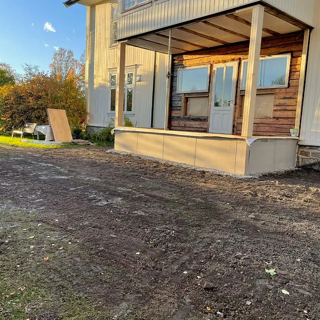 Prosjektbilde: Innbygging glassveranda