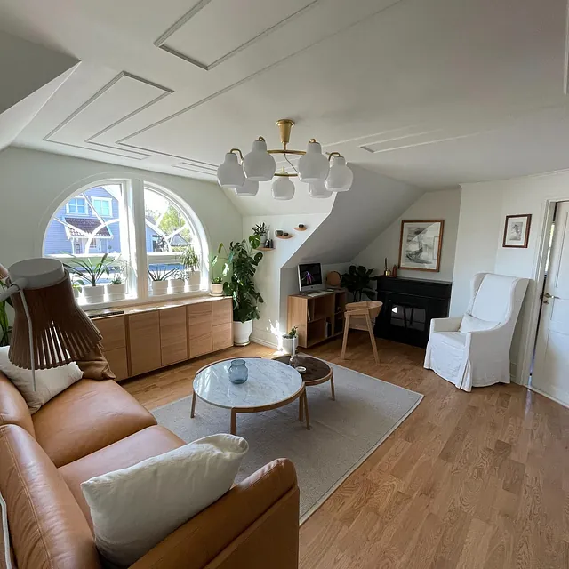 Prosjektbilde: Renovert loftstue med nytt vindu