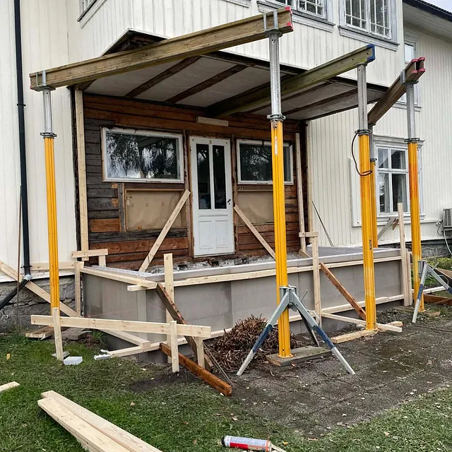 Prosjektbilde: Innbygging glassveranda