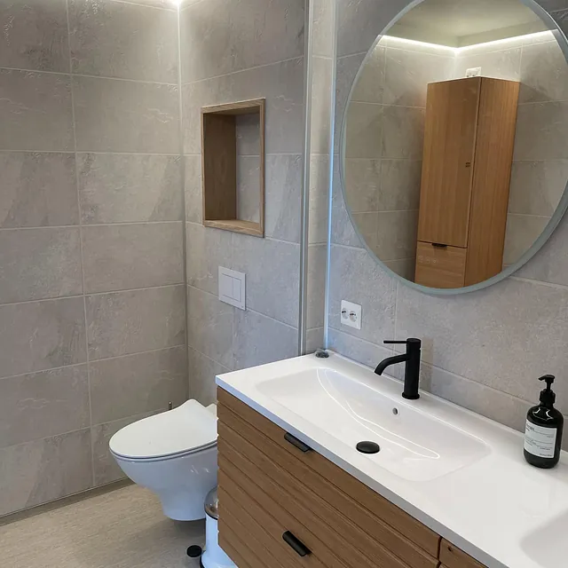 Prosjektbilde: Totalrenovert bad på Gjøvik