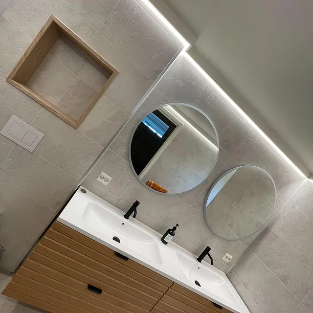 Prosjektbilde: Totalrenovert bad på Gjøvik