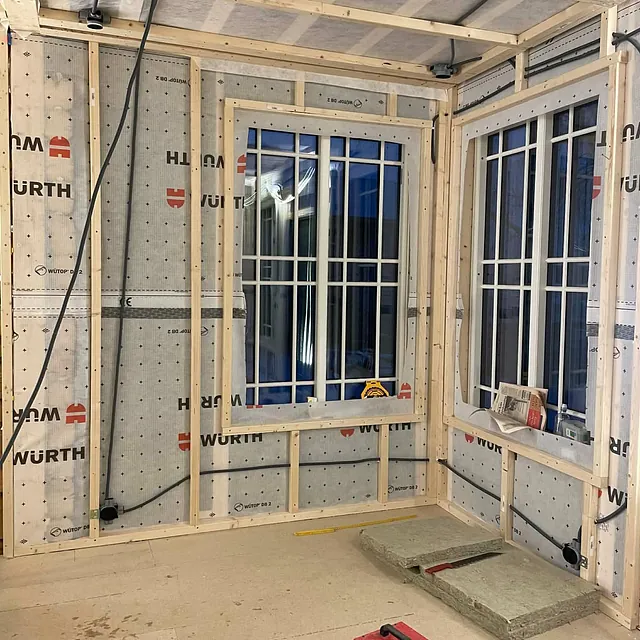 Prosjektbilde: Innbygging glassveranda