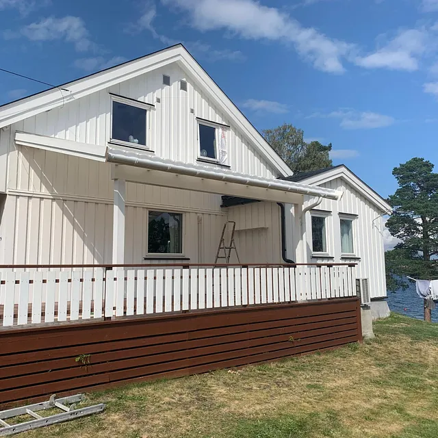 Prosjektbilde: Takoverbygg terrasse villa på Kapp