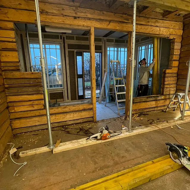 Prosjektbilde: Innbygging glassveranda