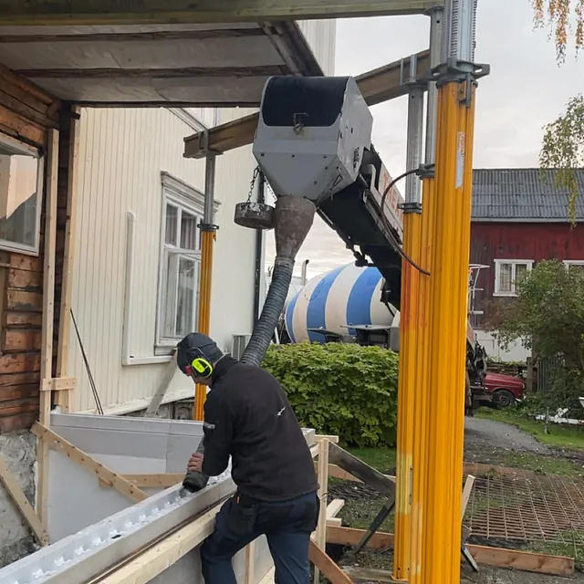 Prosjektbilde: Innbygging glassveranda